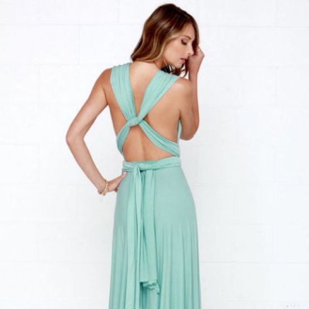 Lulu’s convertible dress (mint color) size M